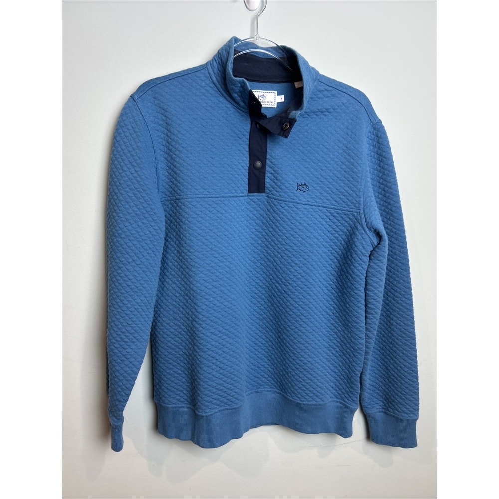Southern Tide Quilted 1/4 Zip Pullover Coastal Preppy‎ Casual Small